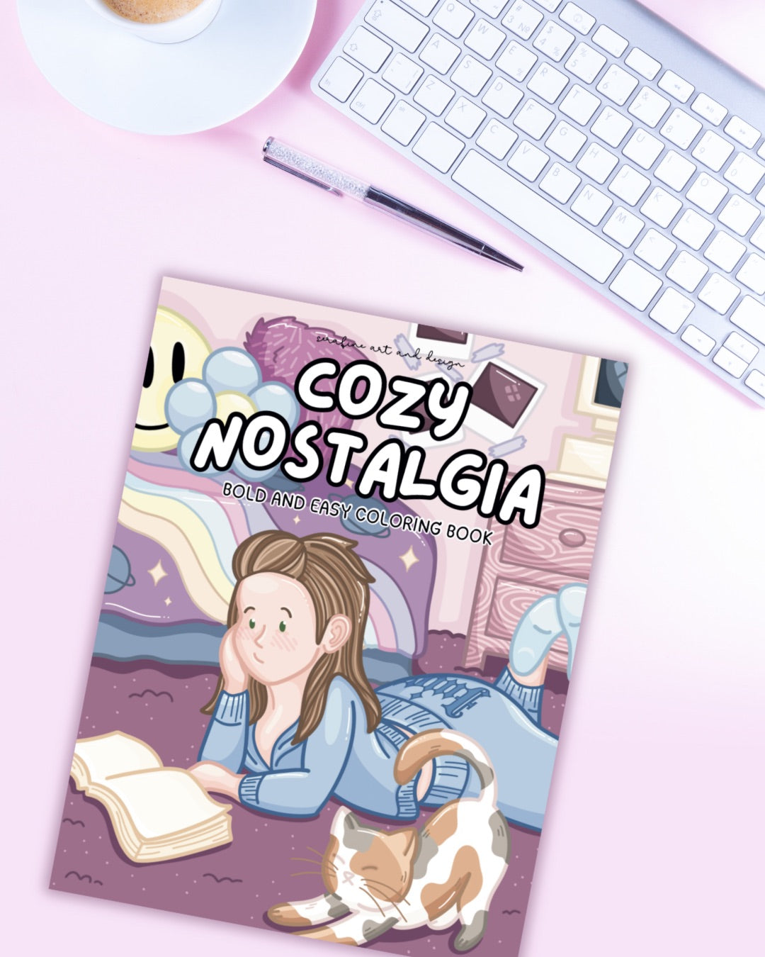 The Cozy Nostalgia Coloring Book: A Throwback to Y2K Book Girl Vibes