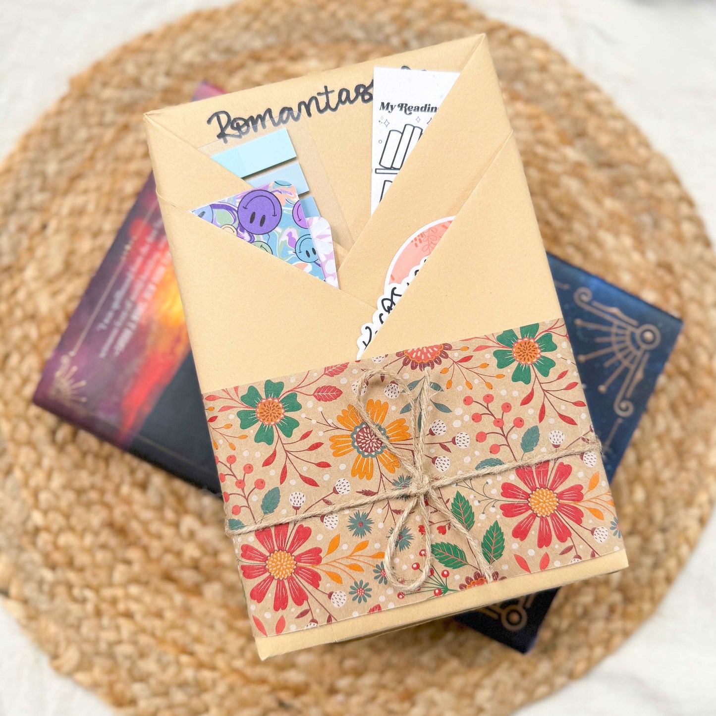 Blind Date With A Book Gift Bundle for Book Lovers with Handmade Bookmarks, Stickers, and Book Accessories