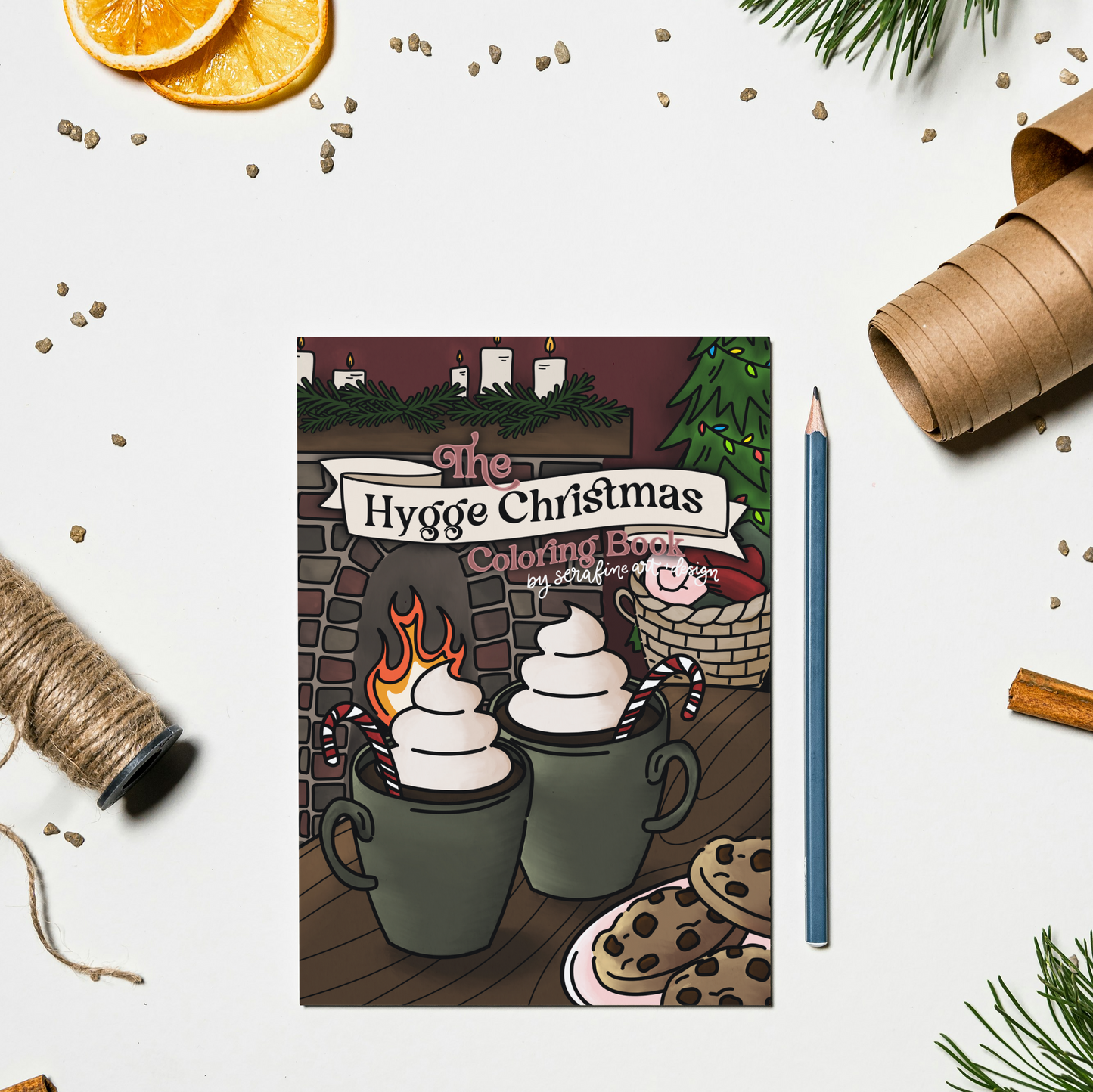 The Hygge Christmas Coloring Book by Serafine Art and Design