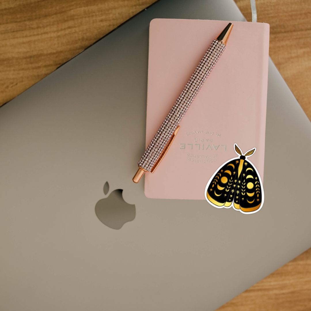 Moth Celestial Sticker | Moon Phase Art | 90s Celestial