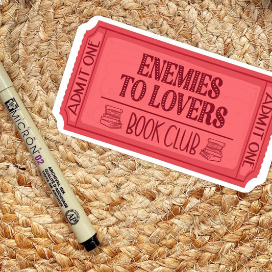 Enemies to Lovers Book Club Sticker | Book Lover Kindle Stickers