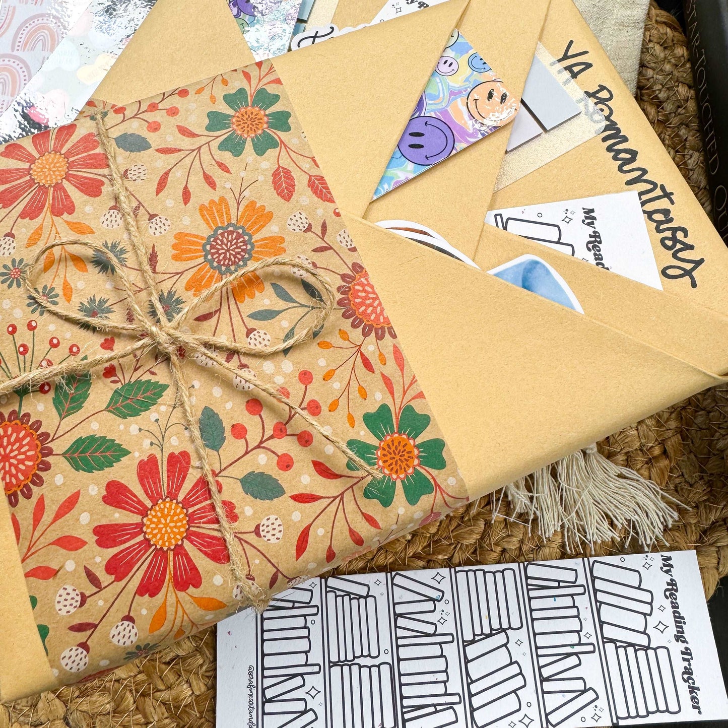 Blind Date With A Book Gift Bundle for Book Lovers with Handmade Bookmarks, Stickers, and Book Accessories