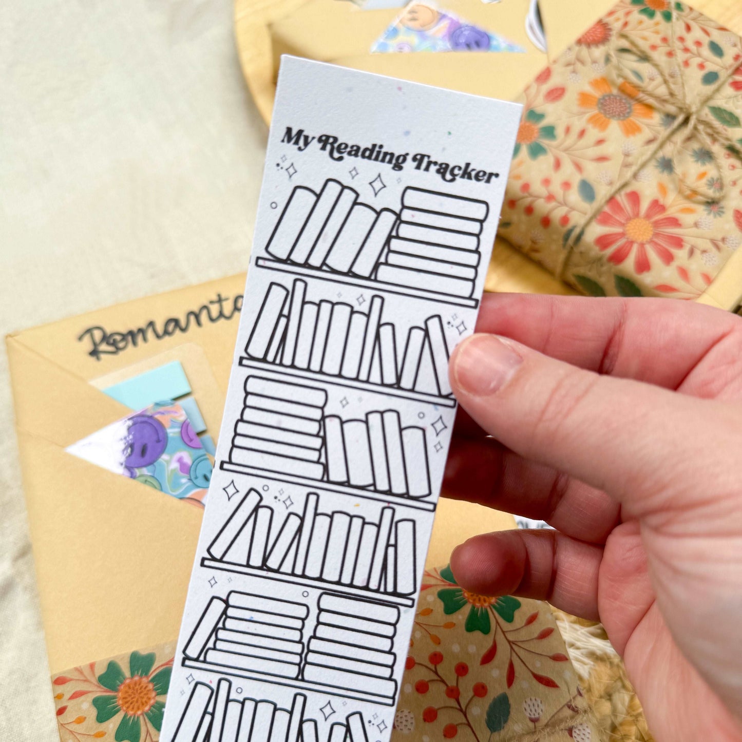 Blind Date With A Book Gift Bundle for Book Lovers with Handmade Bookmarks, Stickers, and Book Accessories