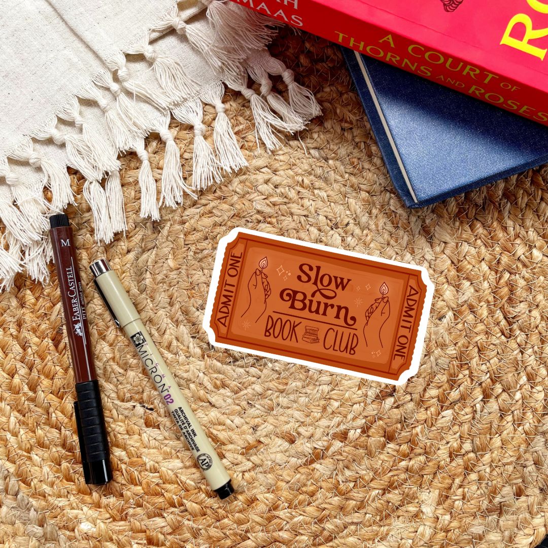 Slow Burn Book Club Sticker | Romance Reader Kindle Stickers