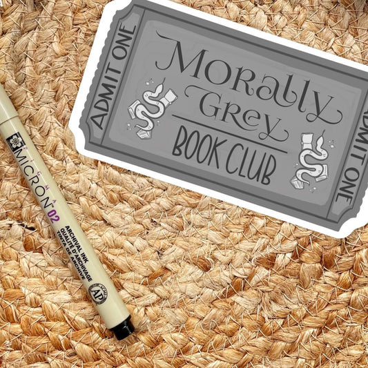 Morally Grey Book Club Sticker | Romance Reader Kindle Stickers