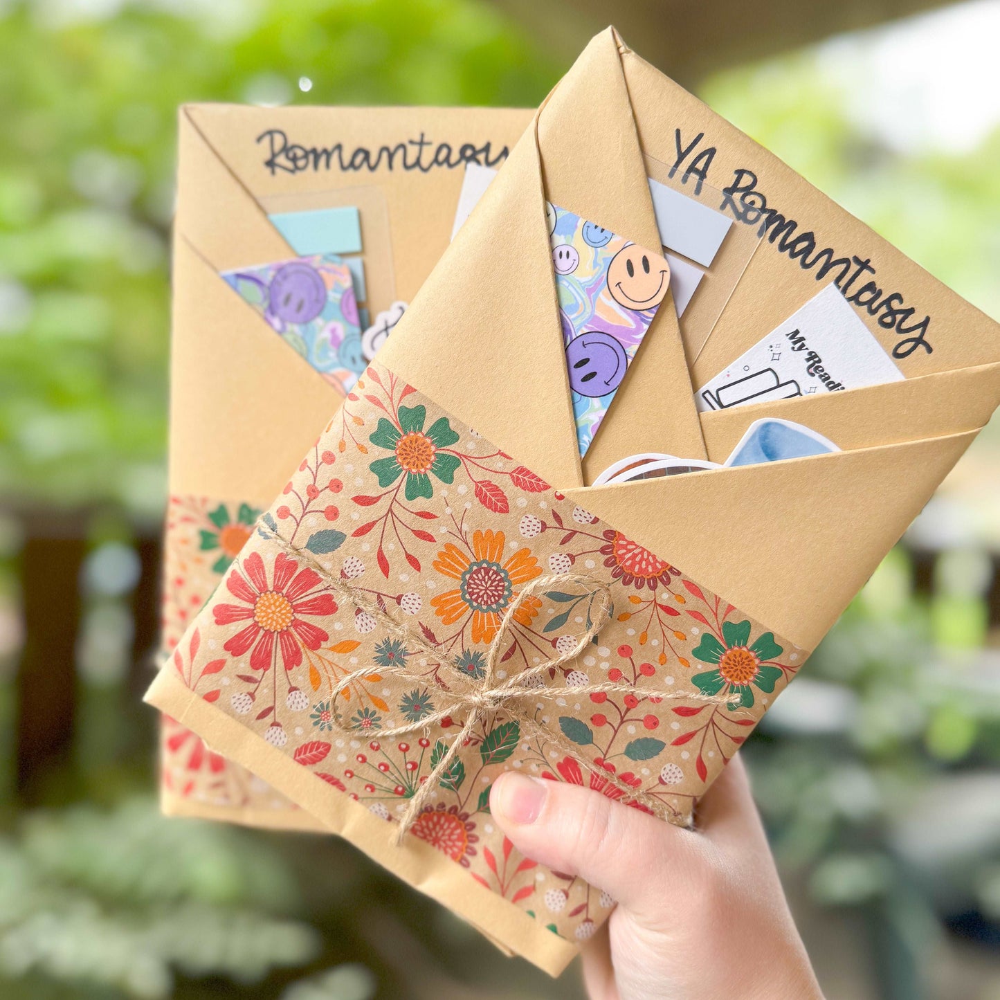 Blind Date With A Book Gift Bundle for Book Lovers with Handmade Bookmarks, Stickers, and Book Accessories