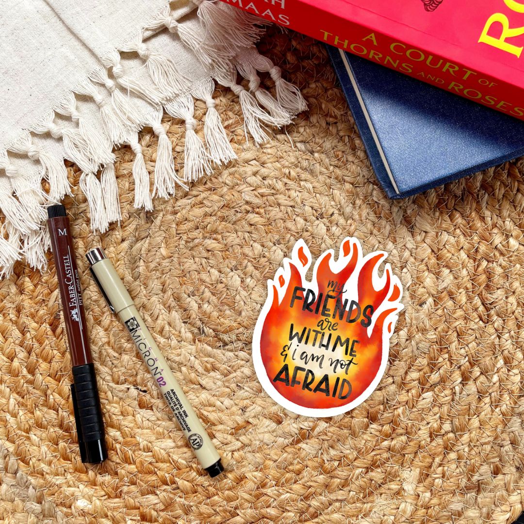Crescent City My Friends Are With Me Lehabah Sticker | Sarah J Maas | Crescent City Merch