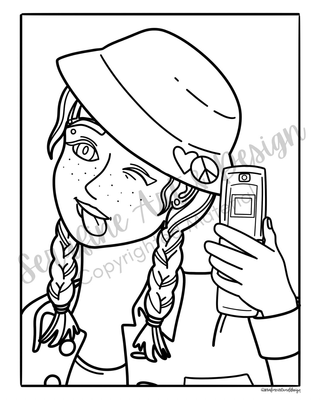 The Cozy Nostalgia Coloring Book by Serafine Art and Design