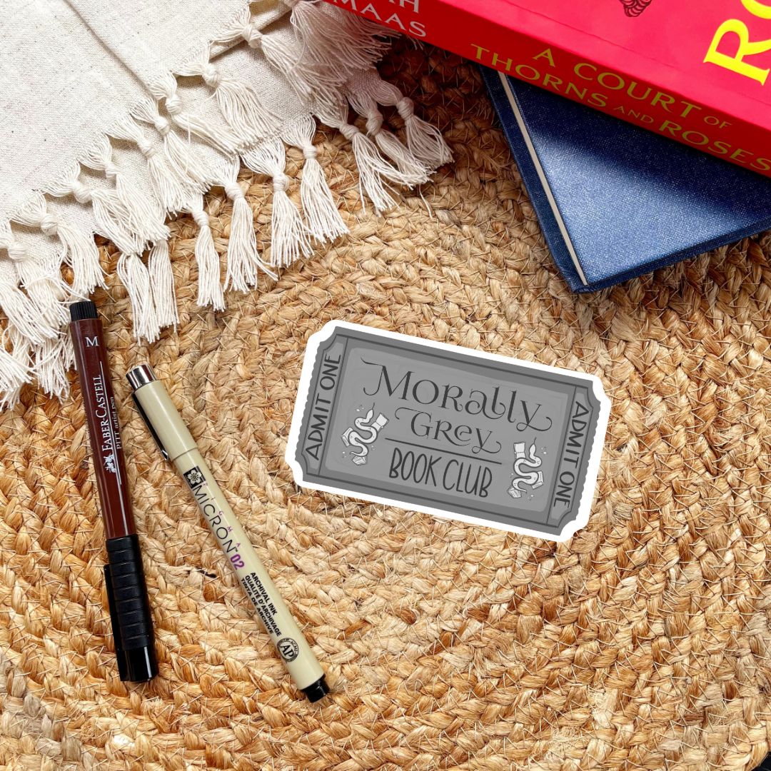 Morally Grey Book Club Sticker | Romance Reader Kindle Stickers