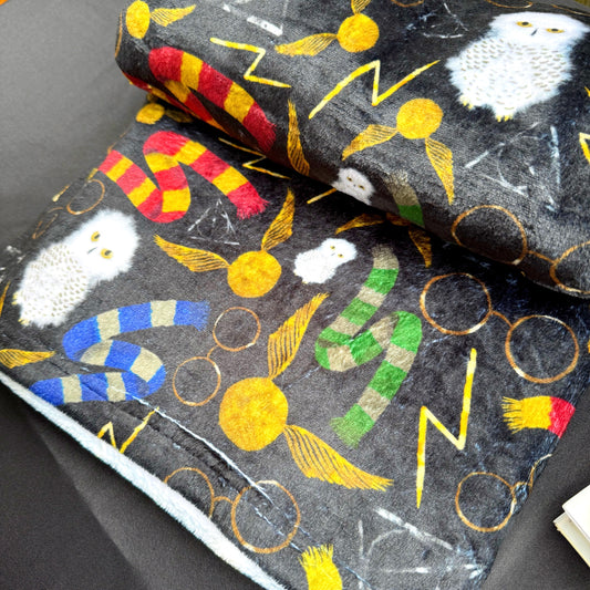 Magical Wizard School Throw Blanket