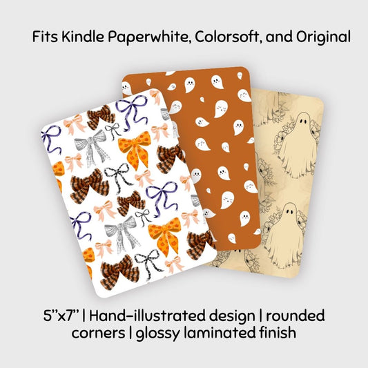 Halloween Kindle Inserts | Adorable Spooky Ghosts Kindle Accessories for Book Lovers