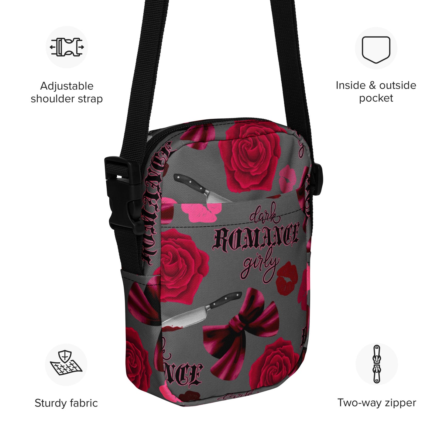 Kindle Crossbody Bag | Dark Romance Girly | Romance Bookish Merch