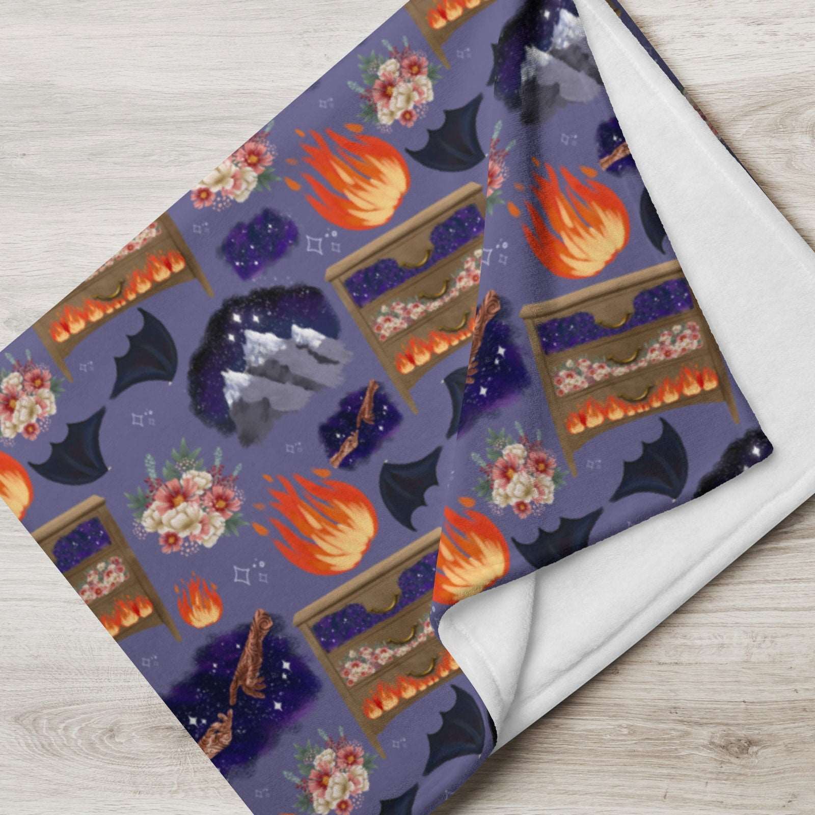 ACOTAR Feyre’s Paintings Throw Blanket | Sarah J Maas | Bookish Merch - Serafine Art & Design -