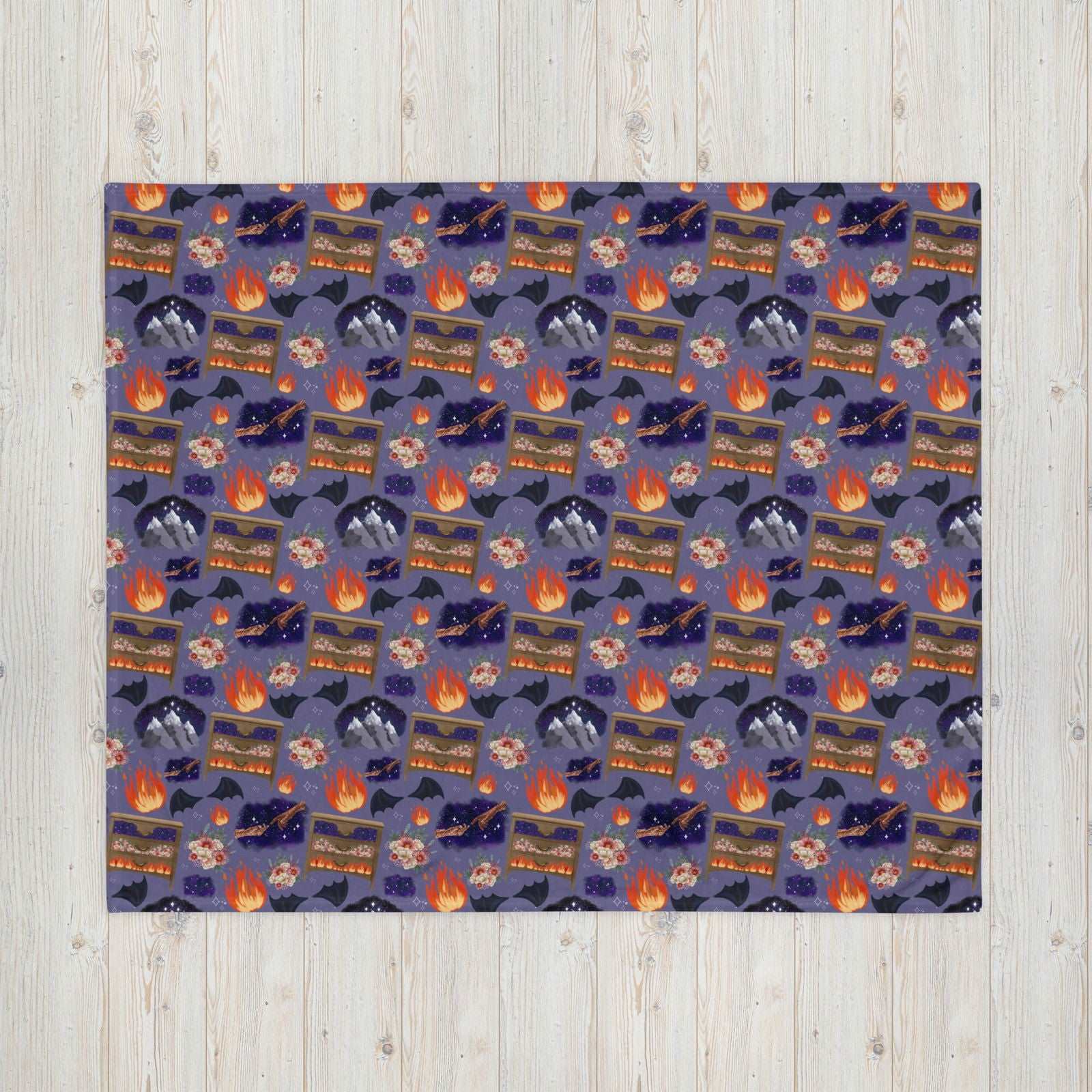 ACOTAR Feyre’s Paintings Throw Blanket | Sarah J Maas | Bookish Merch - Serafine Art & Design -