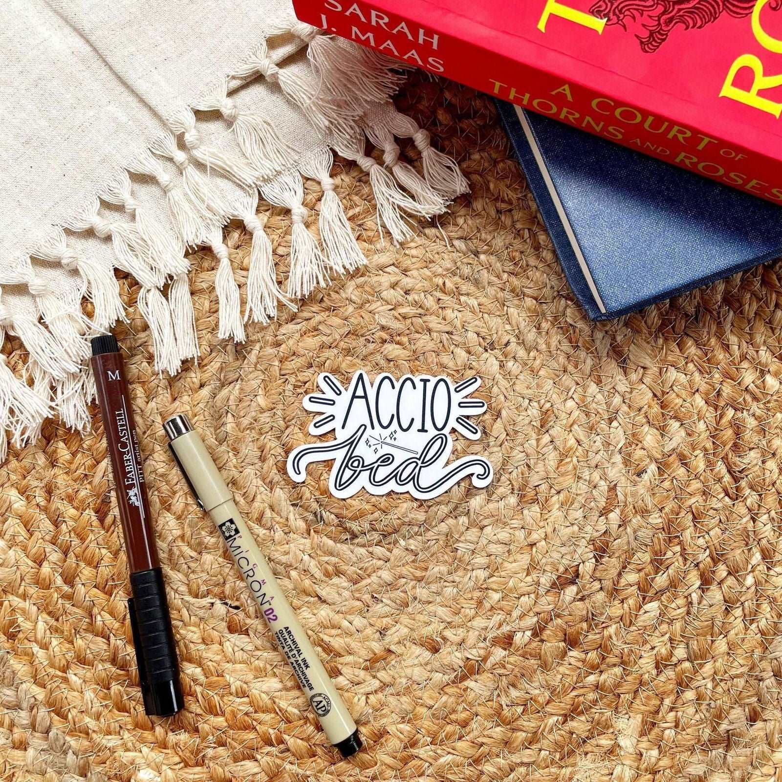 Accio Bed Sticker | Bookish Stickers | Always Tired - Serafine Art & Design -