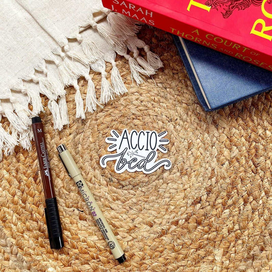 Accio Bed Sticker | Bookish Stickers | Always Tired - Serafine Art & Design -