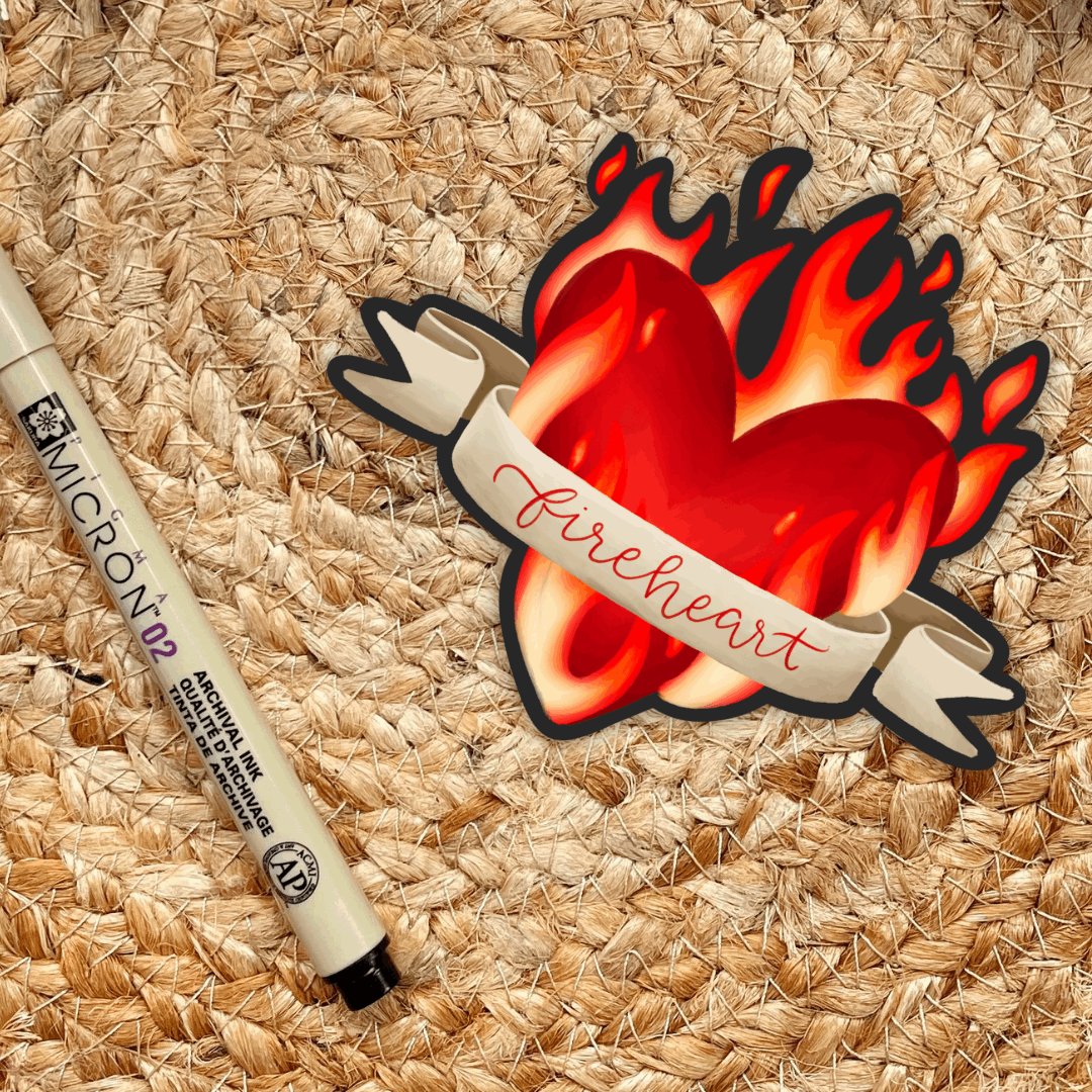 Aelin Fireheart Sticker | Bookish | Sarah J Maas | Throne of Glass - Serafine Art & Design -