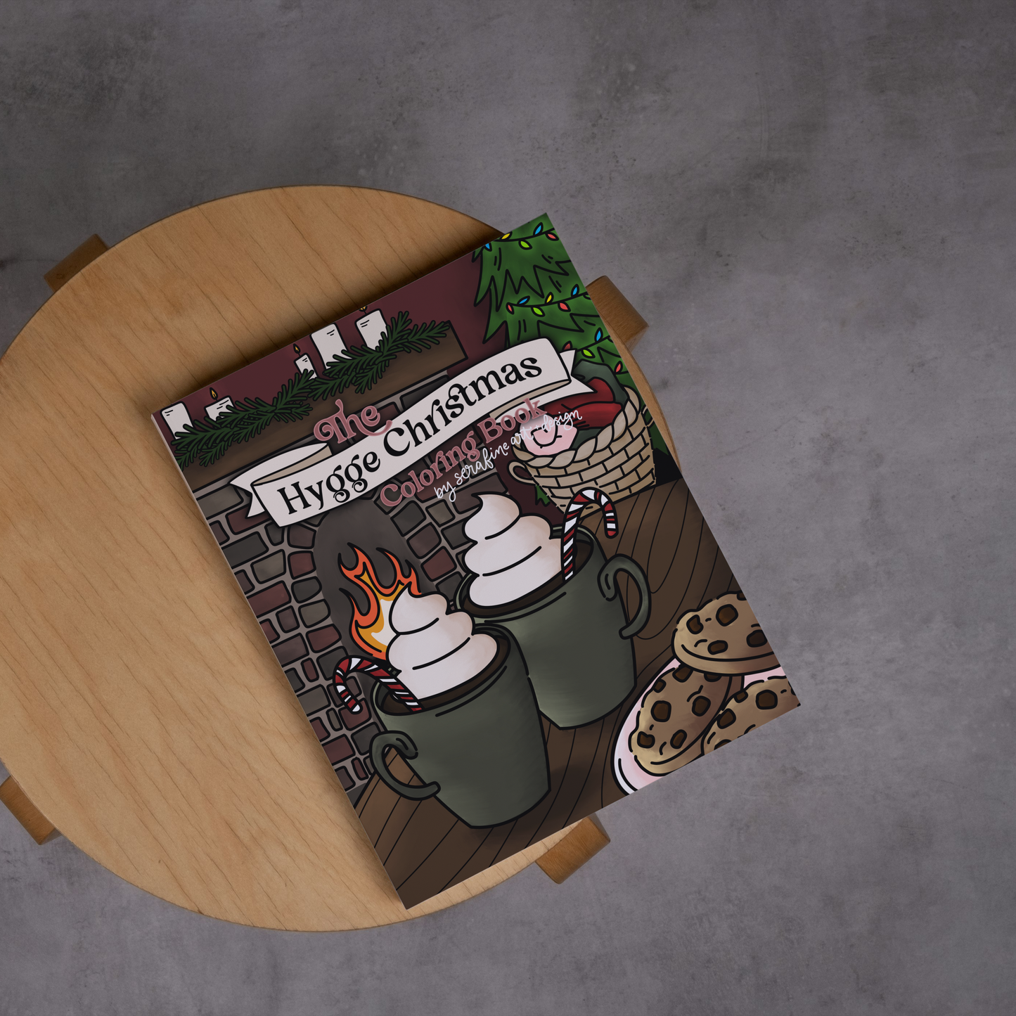 The Hygge Christmas Coloring Book by Serafine Art and Design
