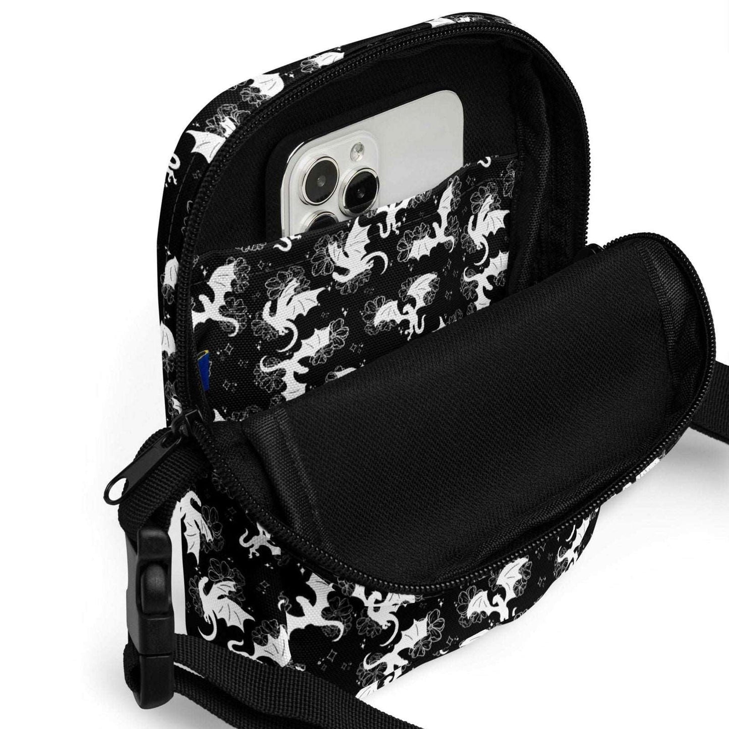 Bookish Crossbody Bag | Bag For Kindle | Fantasy Dragons - Serafine Art & Design -