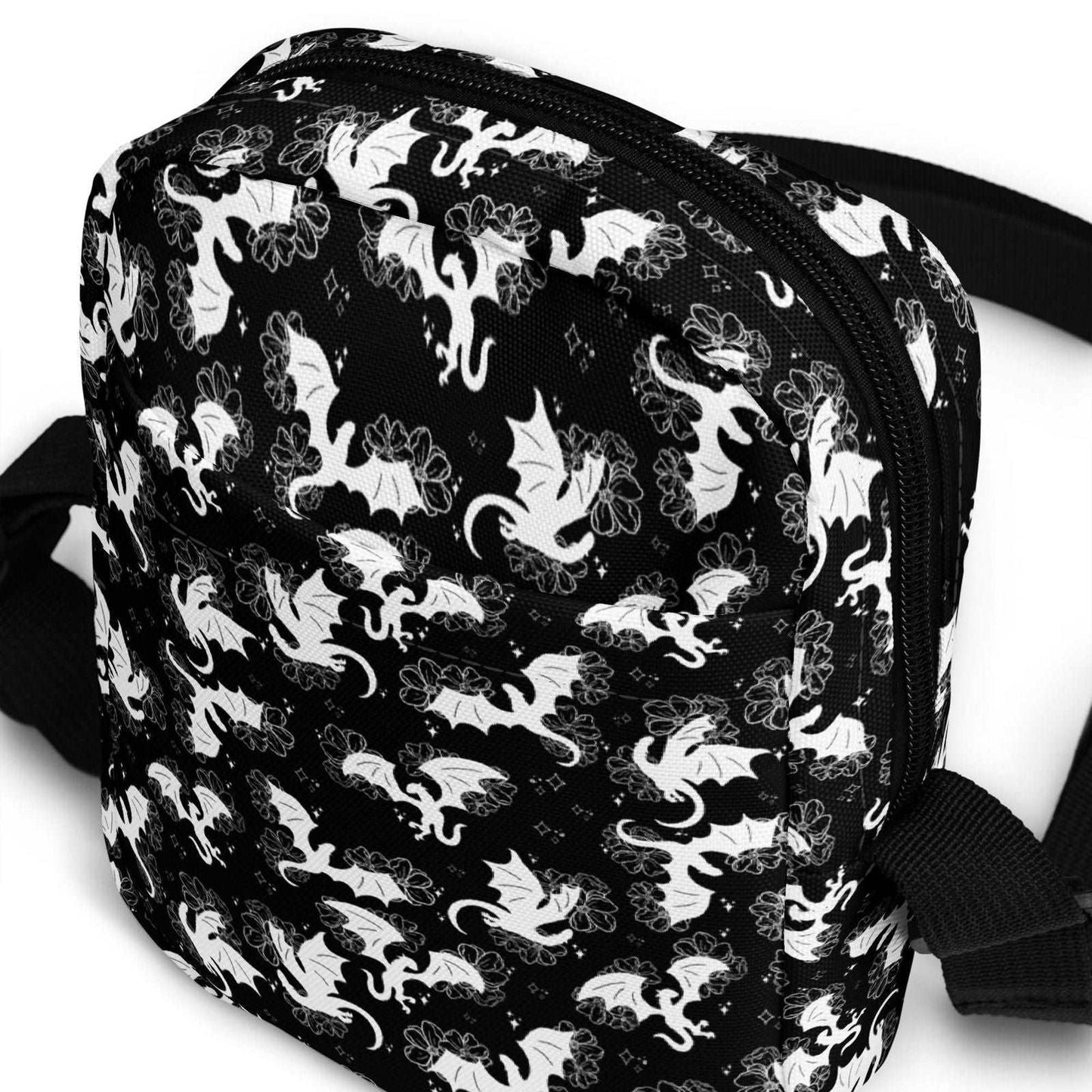 Bookish Crossbody Bag | Bag For Kindle | Fantasy Dragons - Serafine Art & Design -