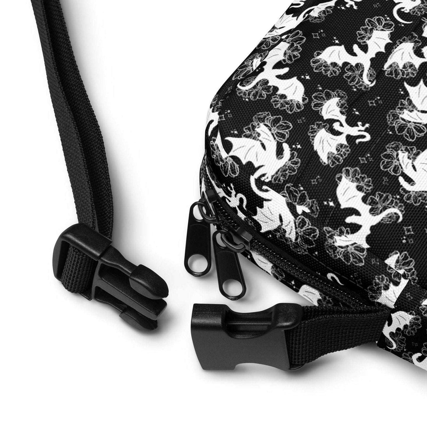 Bookish Crossbody Bag | Bag For Kindle | Fantasy Dragons - Serafine Art & Design -