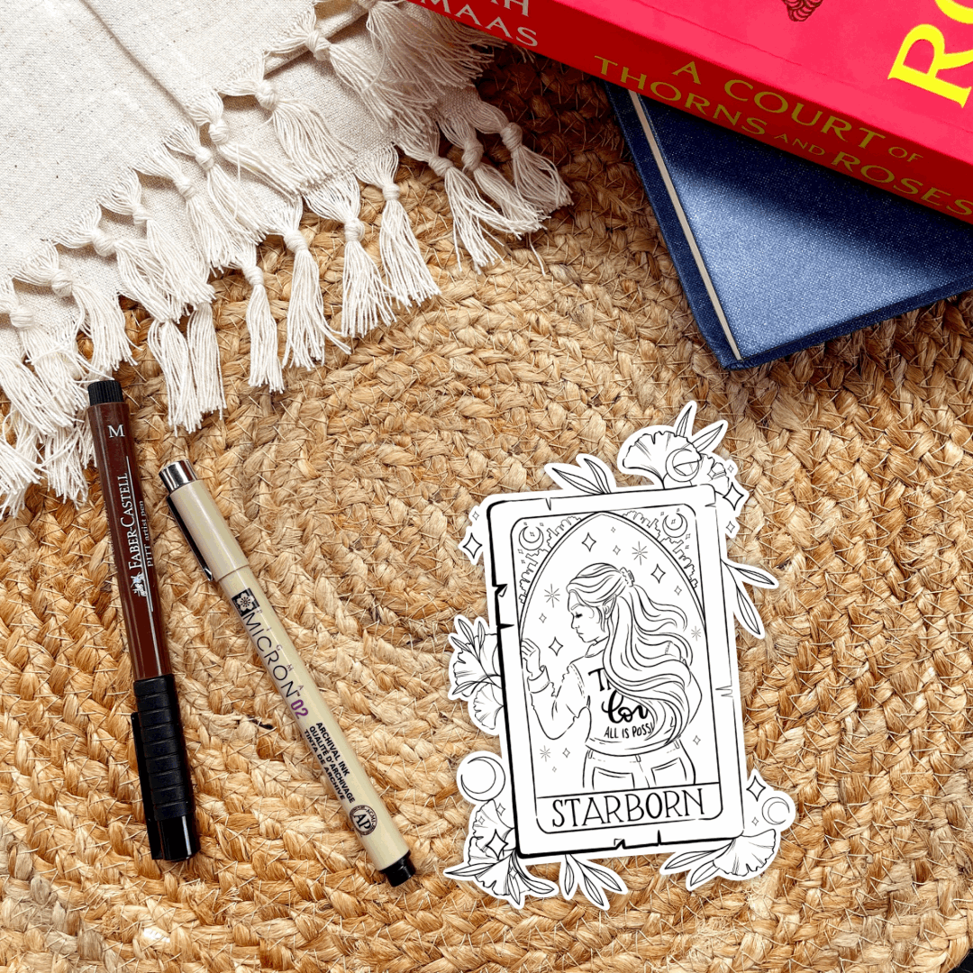 Bryce Starborn Character Card Sticker | Sarah J Maas | Crescent City Merch | Bookish - Serafine Art & Design -