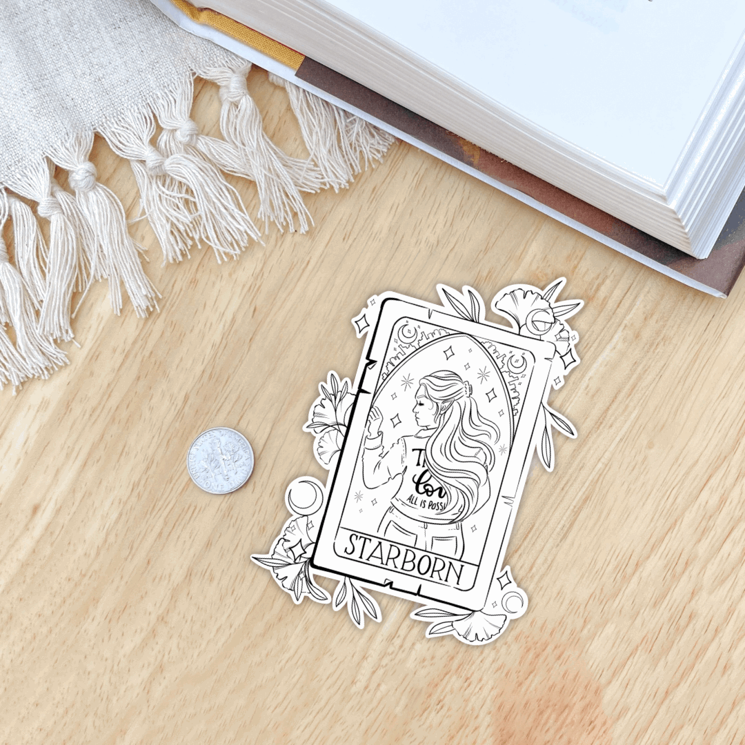 Bryce Starborn Character Card Sticker | Sarah J Maas | Crescent City Merch | Bookish - Serafine Art & Design -