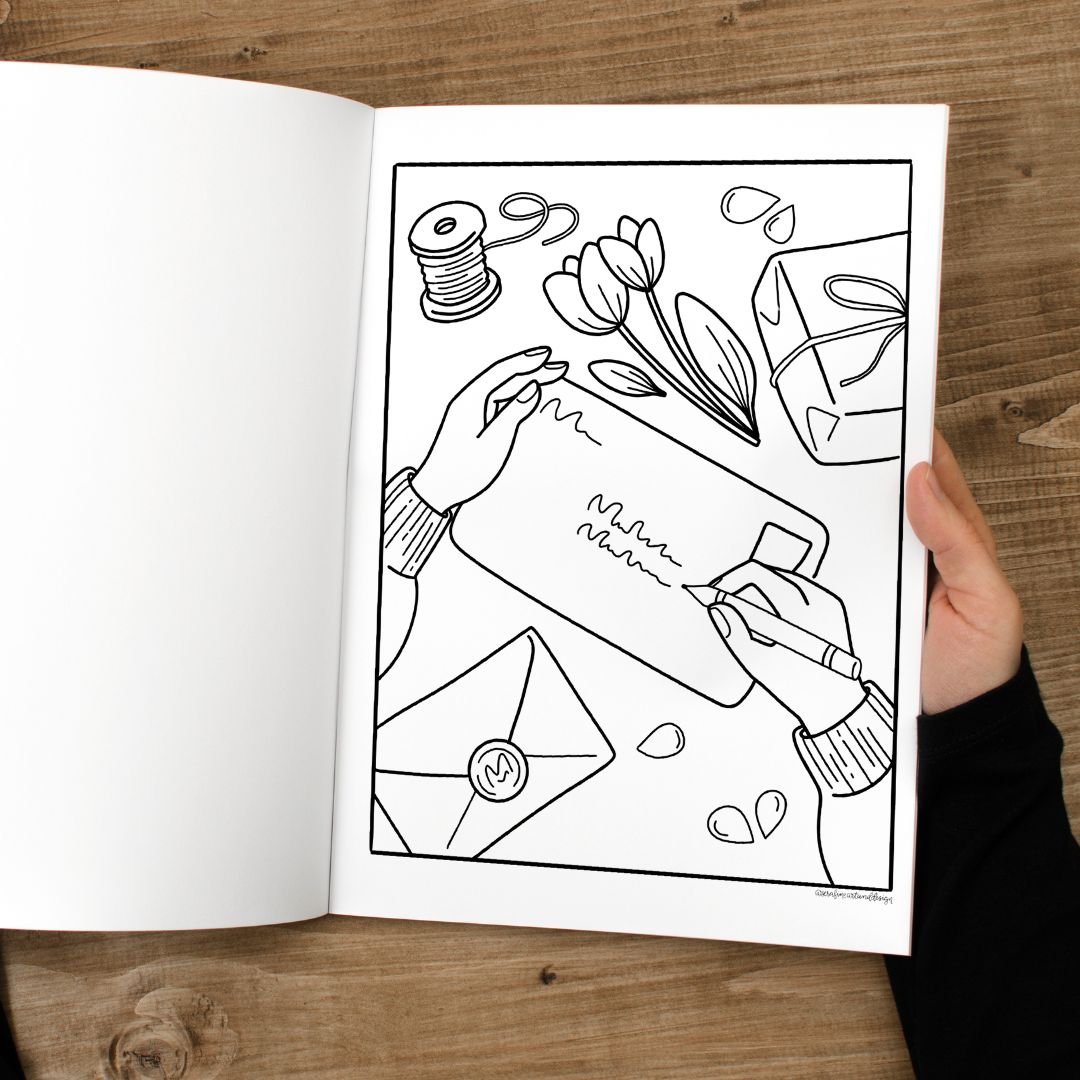 The Cottagecore Coloring Book by Serafine Art and Design