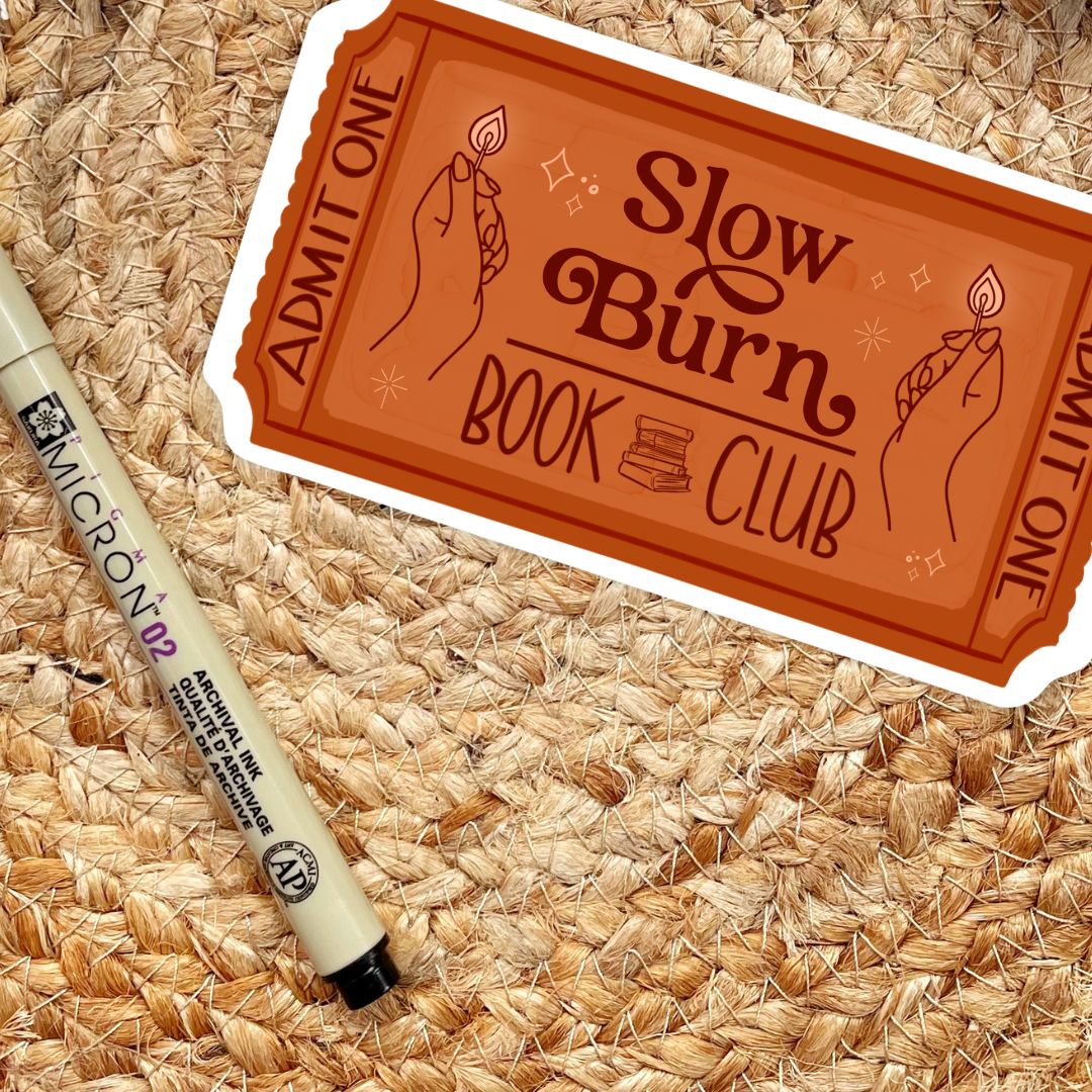 Slow Burn Book Club Sticker | Romance Reader Kindle Stickers