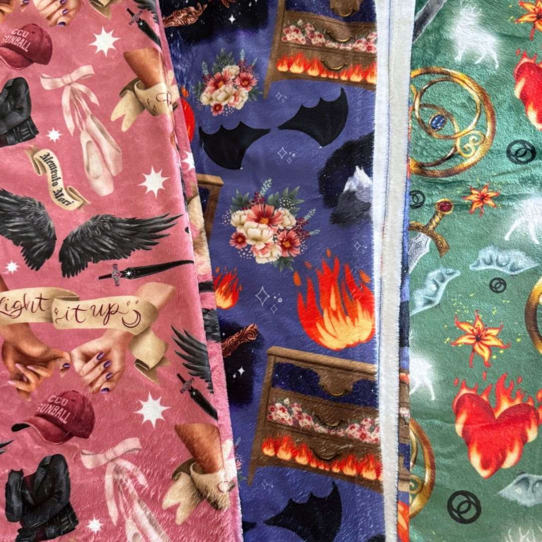 Crescent City Throw Blanket | Sarah J Maas | Bookish Merch - Serafine Art & Design -