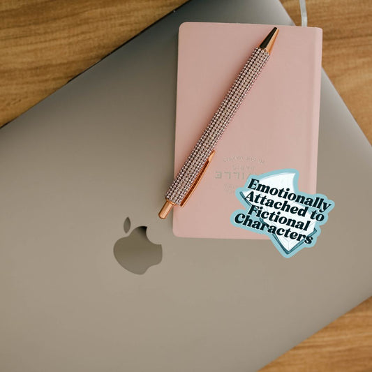 Emotionally Attached To Fictional Characters Sticker | Book Lover Kindle Stickers