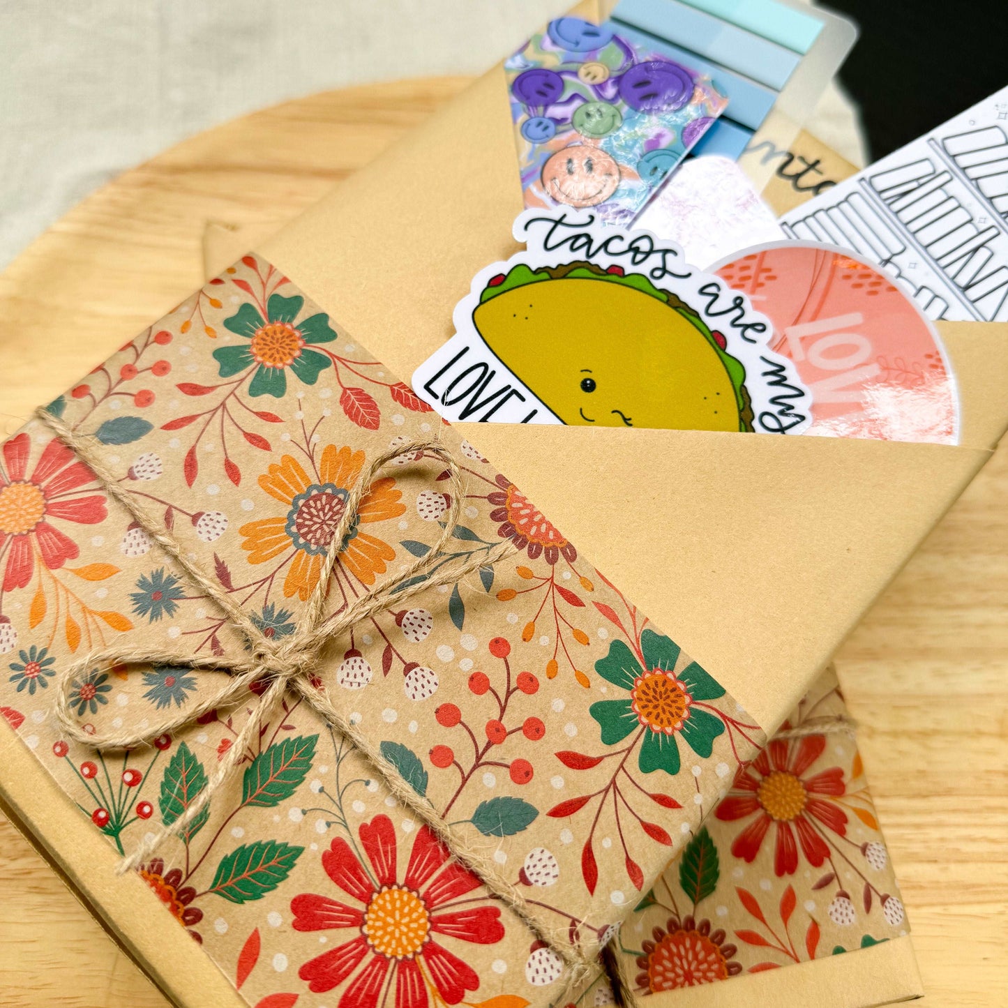 Blind Date With A Book Gift Bundle for Book Lovers with Handmade Bookmarks, Stickers, and Book Accessories