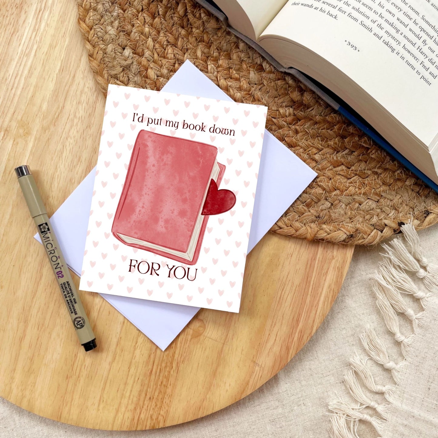 I’d Put My Book Down Valentine’s Day Card | Bookish Greeting Cards