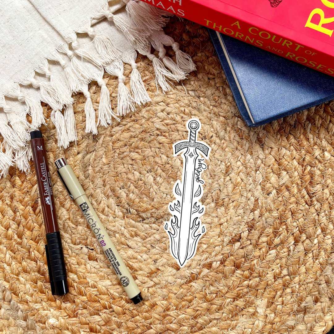 Fantasy Sword Stickers | Throne of Glass | Bookish Stickers - Serafine Art & Design -