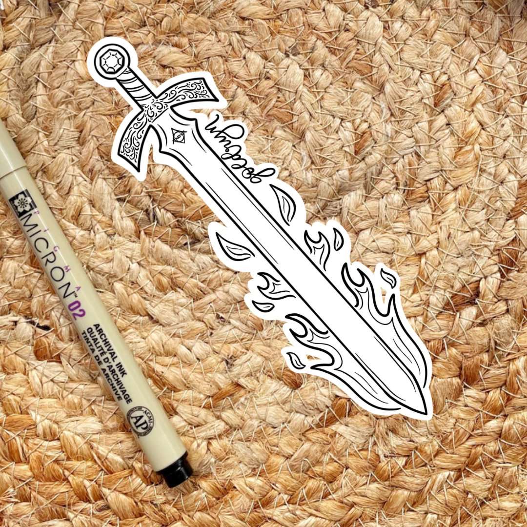Fantasy Sword Stickers | Throne of Glass | Bookish Stickers - Serafine Art & Design -