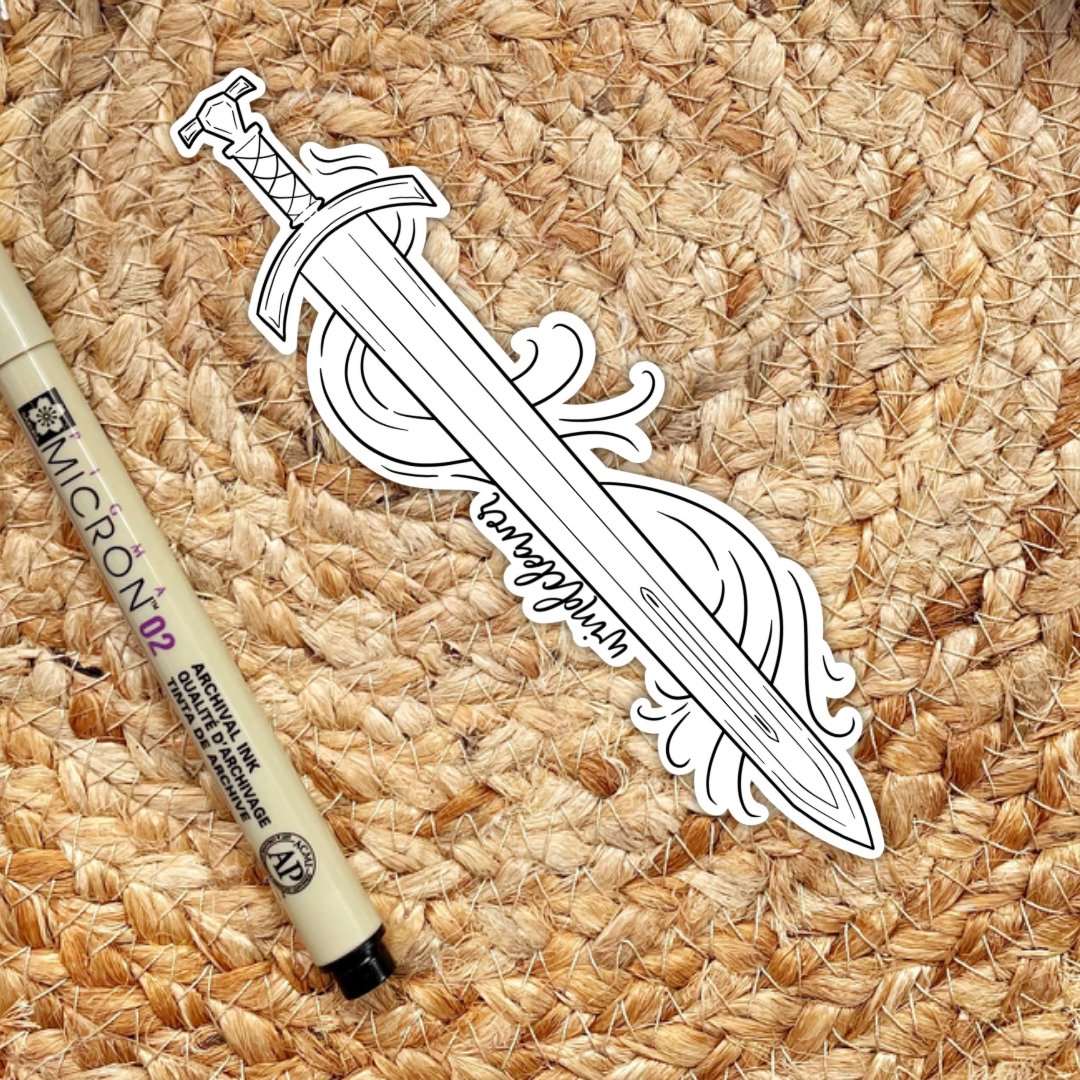 Fantasy Sword Stickers | Throne of Glass | Bookish Stickers - Serafine Art & Design -