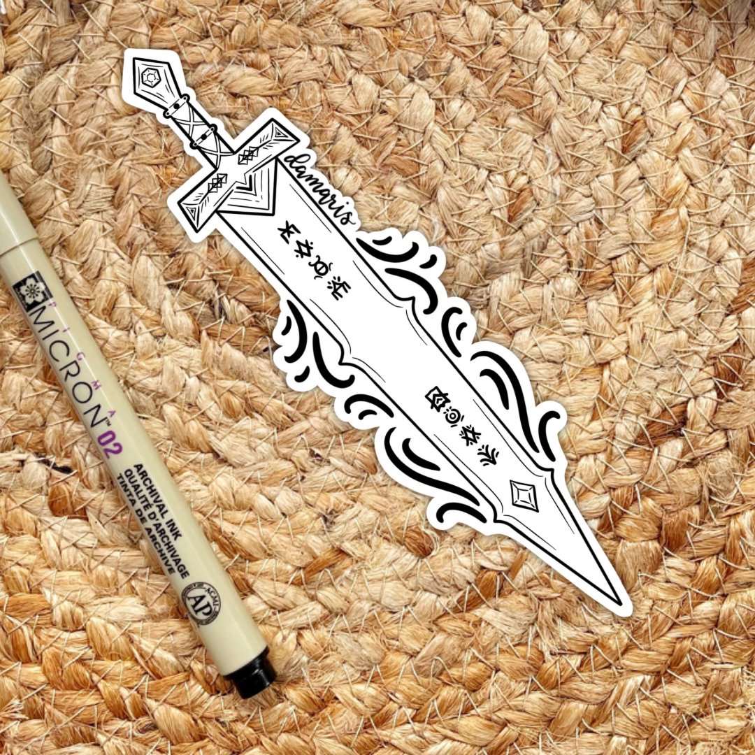 Fantasy Sword Stickers | Throne of Glass | Bookish Stickers - Serafine Art & Design -