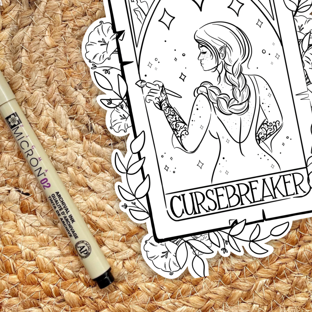 Feyre Cursebreaker Character Card Sticker | ACOTAR | Sarah J Maas | Bookish - Serafine Art & Design -