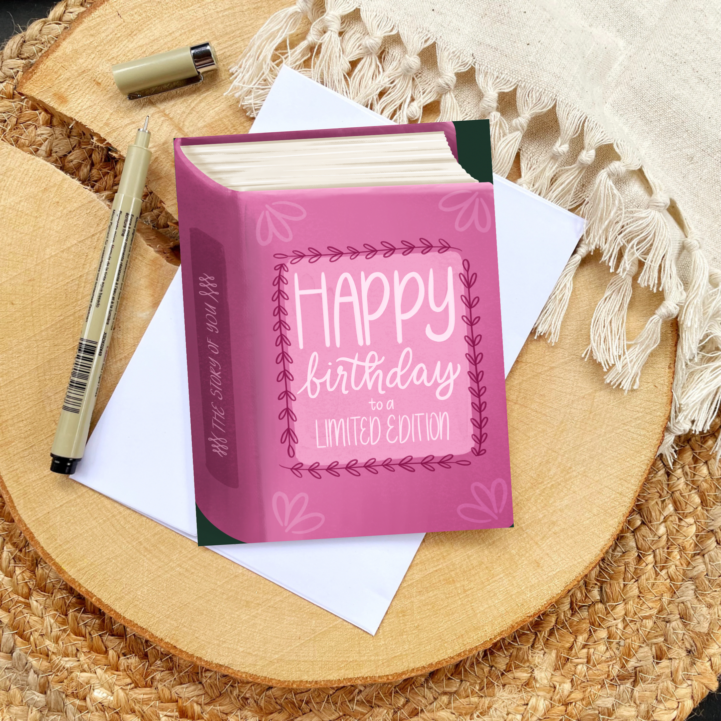 Happy Birthday To A Limited Edition Card | Bookish Greeting Cards - Serafine Art & Design -