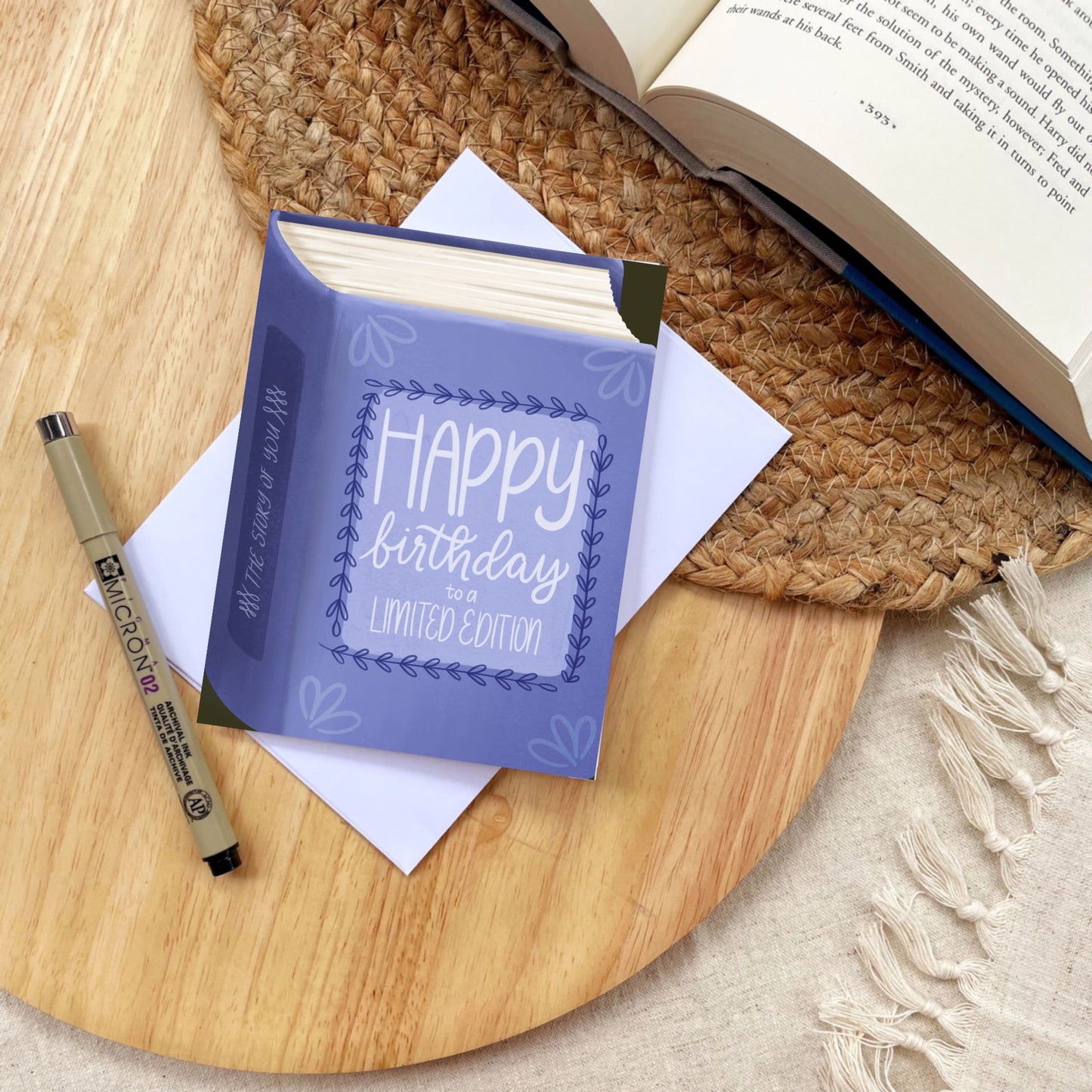 Happy Birthday To A Limited Edition Card | Bookish Greeting Cards - Serafine Art & Design -