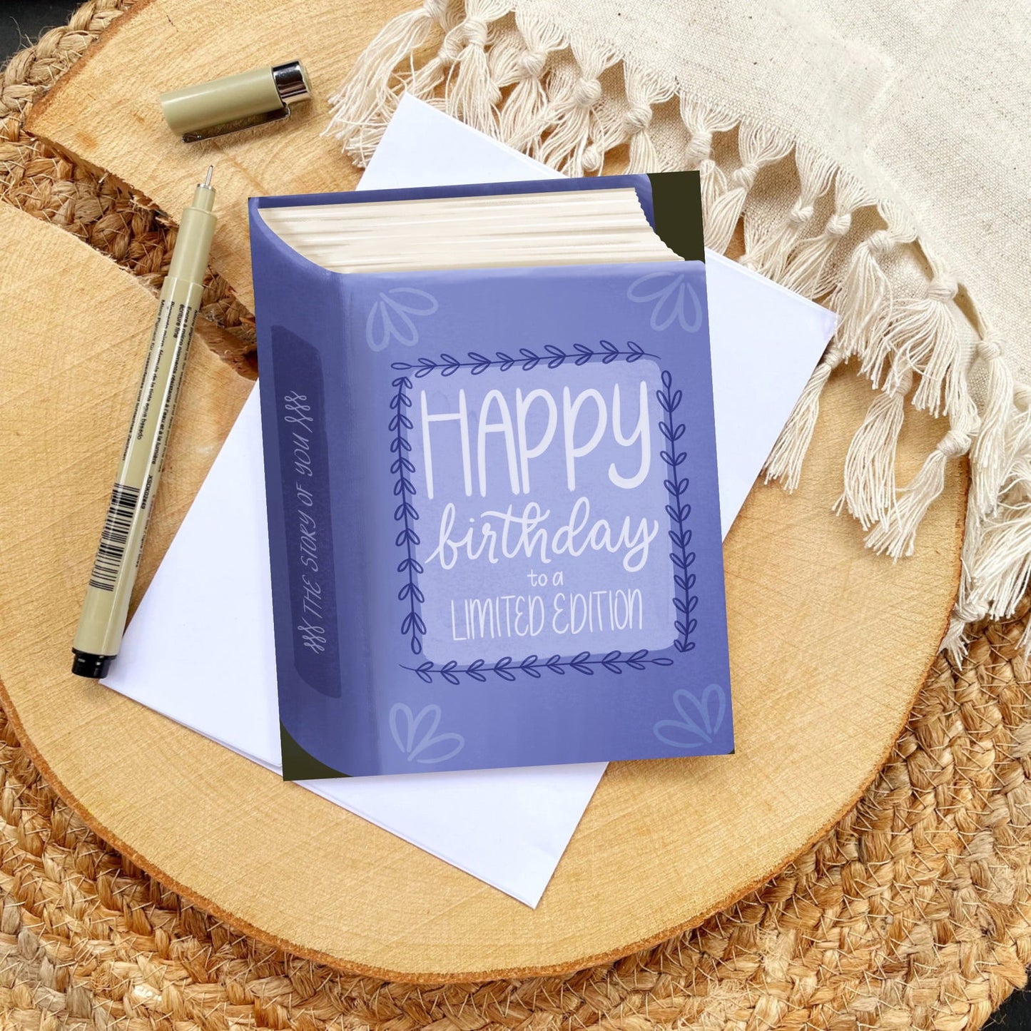 Happy Birthday To A Limited Edition Card | Bookish Greeting Cards - Serafine Art & Design -