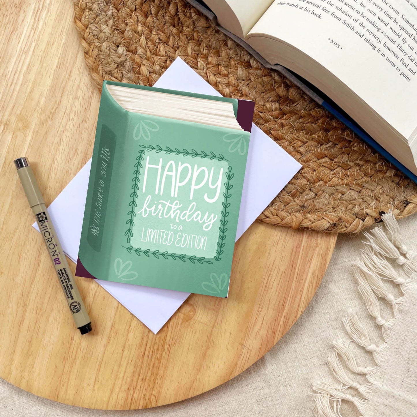Happy Birthday To A Limited Edition Card | Bookish Greeting Cards - Serafine Art & Design -