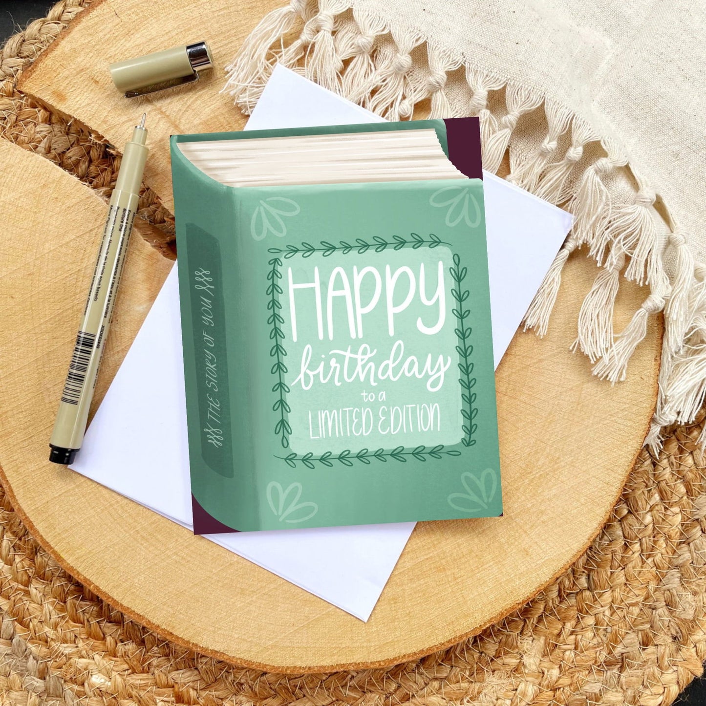 Happy Birthday To A Limited Edition Card | Bookish Greeting Cards - Serafine Art & Design -