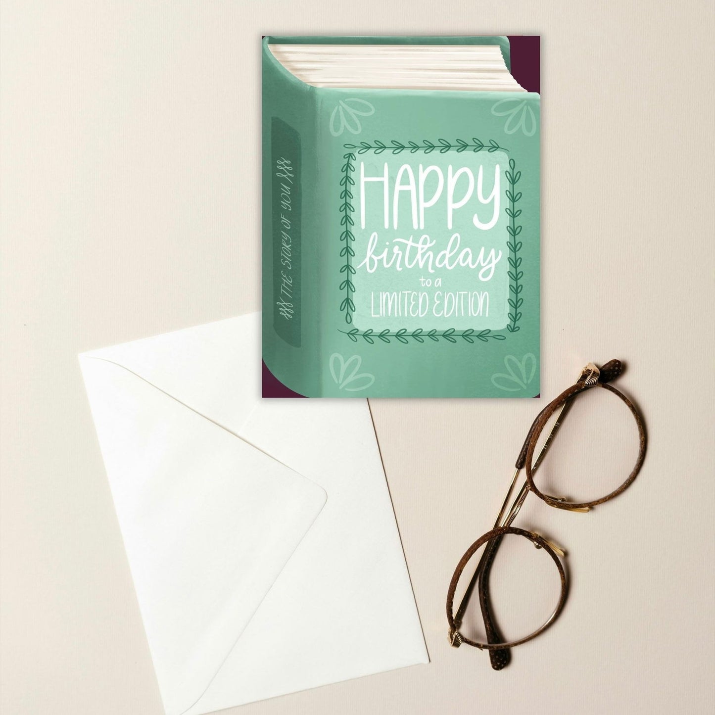 Happy Birthday To A Limited Edition Card | Bookish Greeting Cards - Serafine Art & Design -