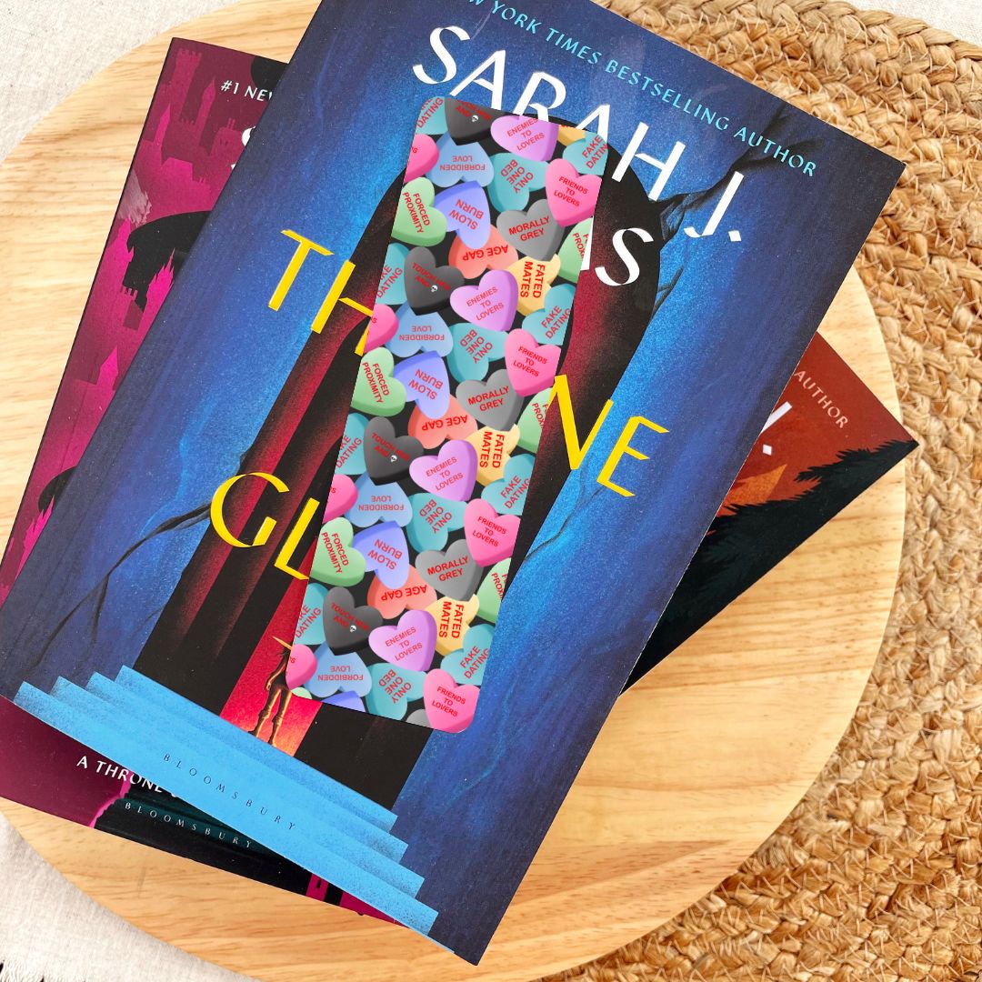 Romance Book Trope Heart Candies Bookmark