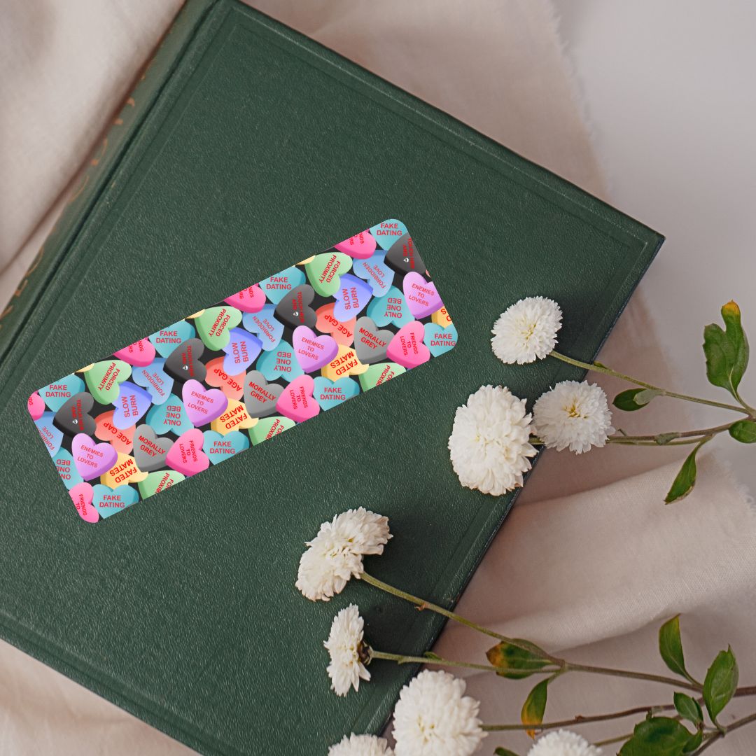 Romance Book Trope Heart Candies Bookmark