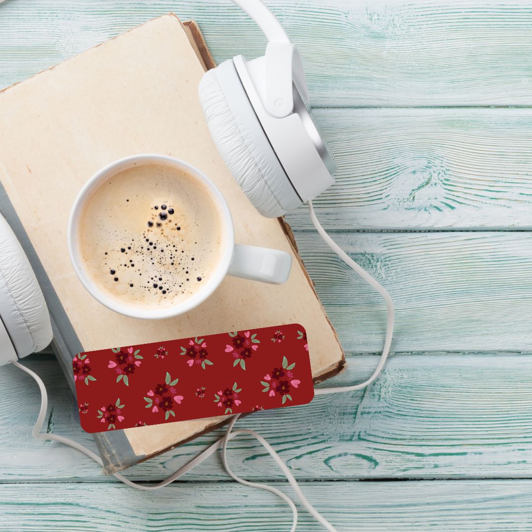 Romantic Red Florals Bookmark