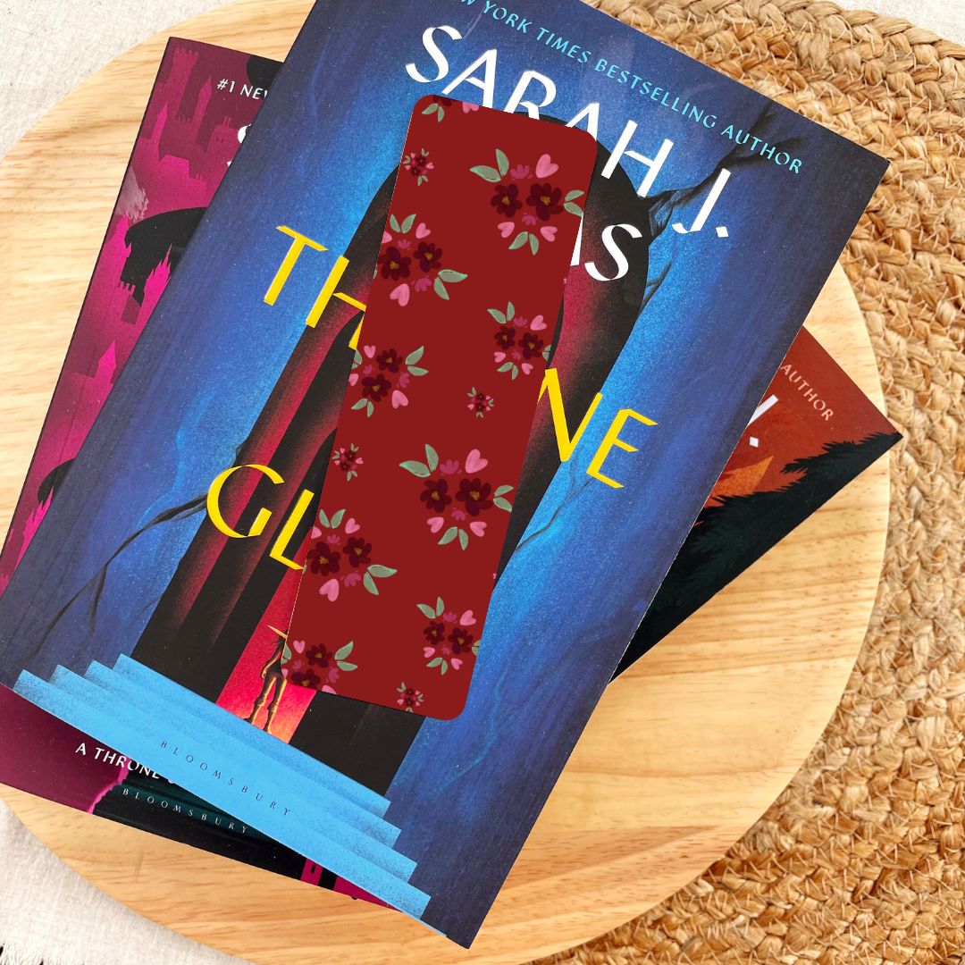 Romantic Red Florals Bookmark