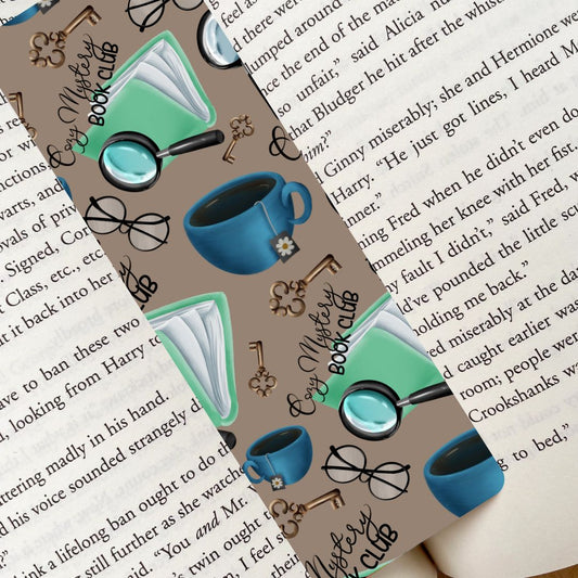 Cozy Mystery Book Club Bookmark for Romance Readers
