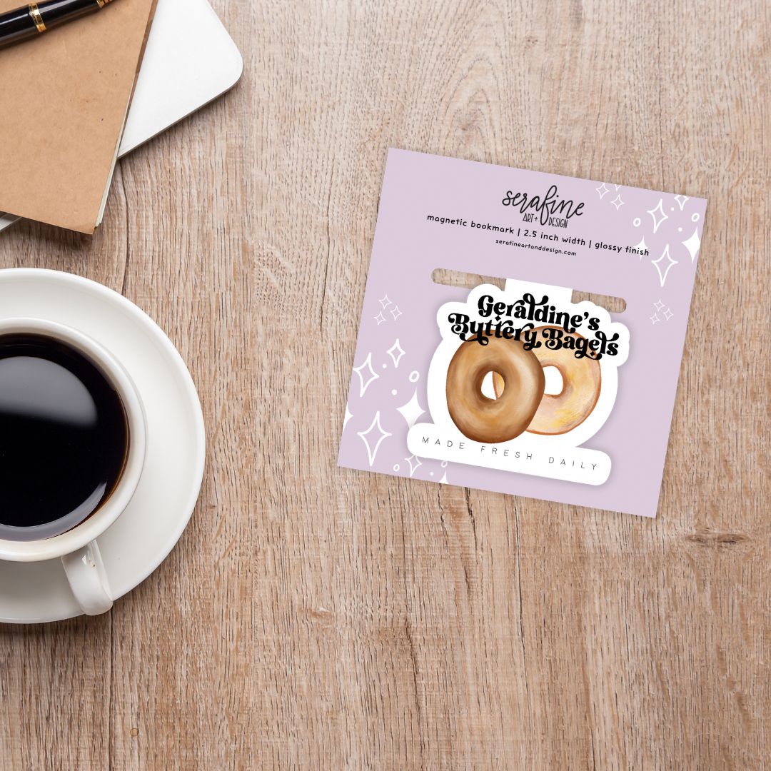 Zodiac Academy Geraldine's Buttery Bagels Magnetic Bookmark | Officially Licensed